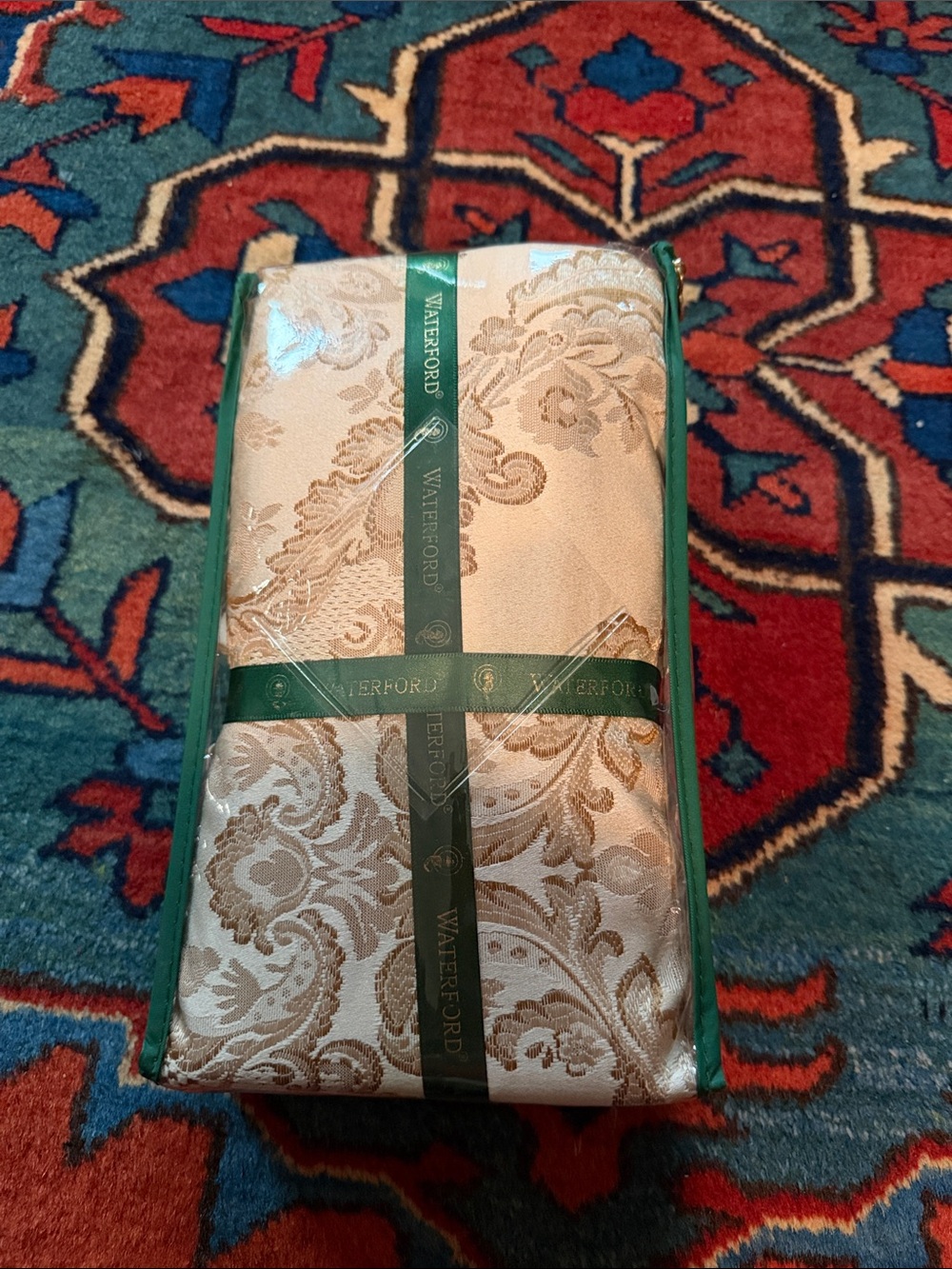 New ~ Waterford Champagne Gold Satin Standard Pillow Sham